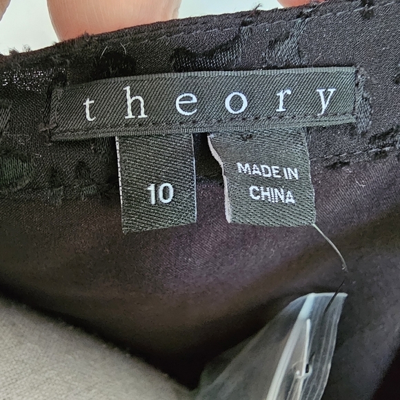 Theory "Keresa" Black Abstract Burnout Dress - Picture 10 of 12